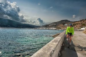Cycling in Andros - Corthi Bay