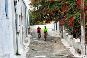 Cycling in Chora - Andros Island