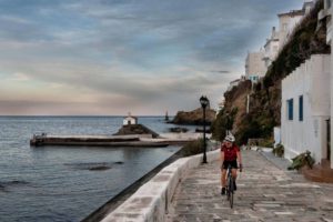 Cycling in Chora - Andros Island