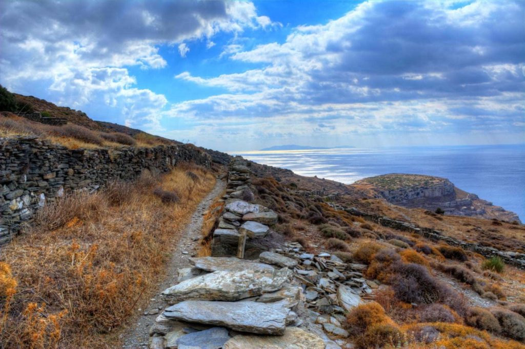 On the way to the Ancient Establishment in Zagora - Andros Island