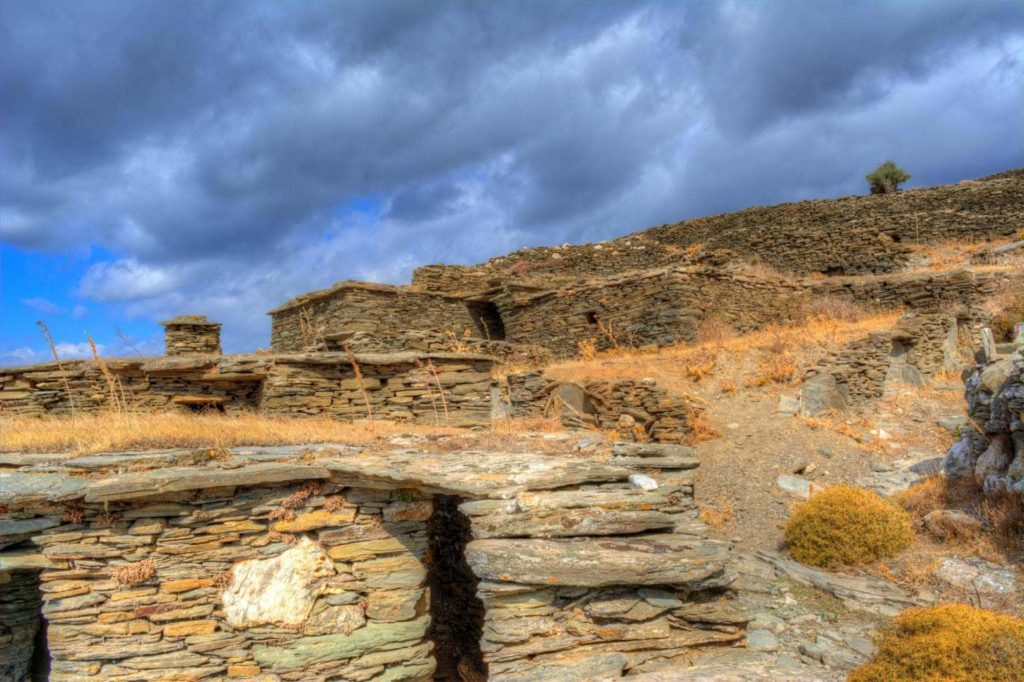 On the way to the Ancient Establishment in Zagora - Andros Island