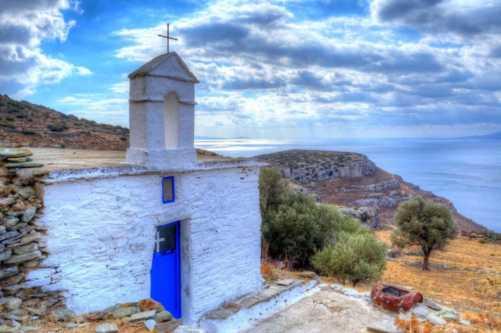 On the way to the Ancient Establishment in Zagora - Andros Island