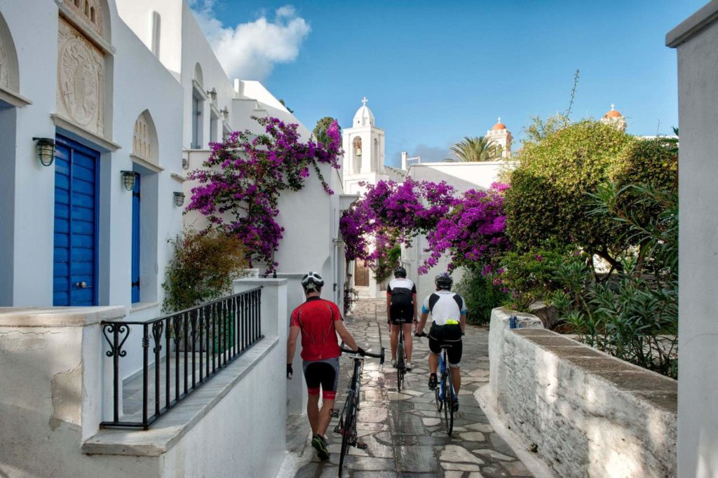 Cycling, Resting in Pyrgos Village - Tinos Island