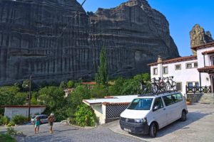 View of Meteora during one of our Cycling Trips