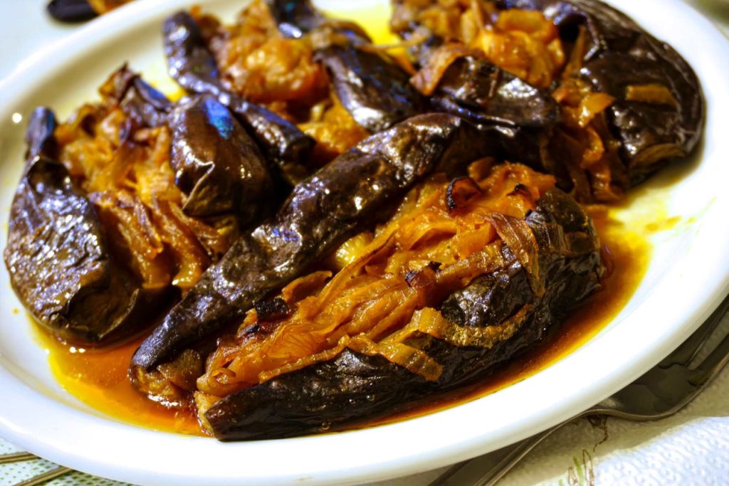 Famous melintzana from Leonidio served in Mouria taverna