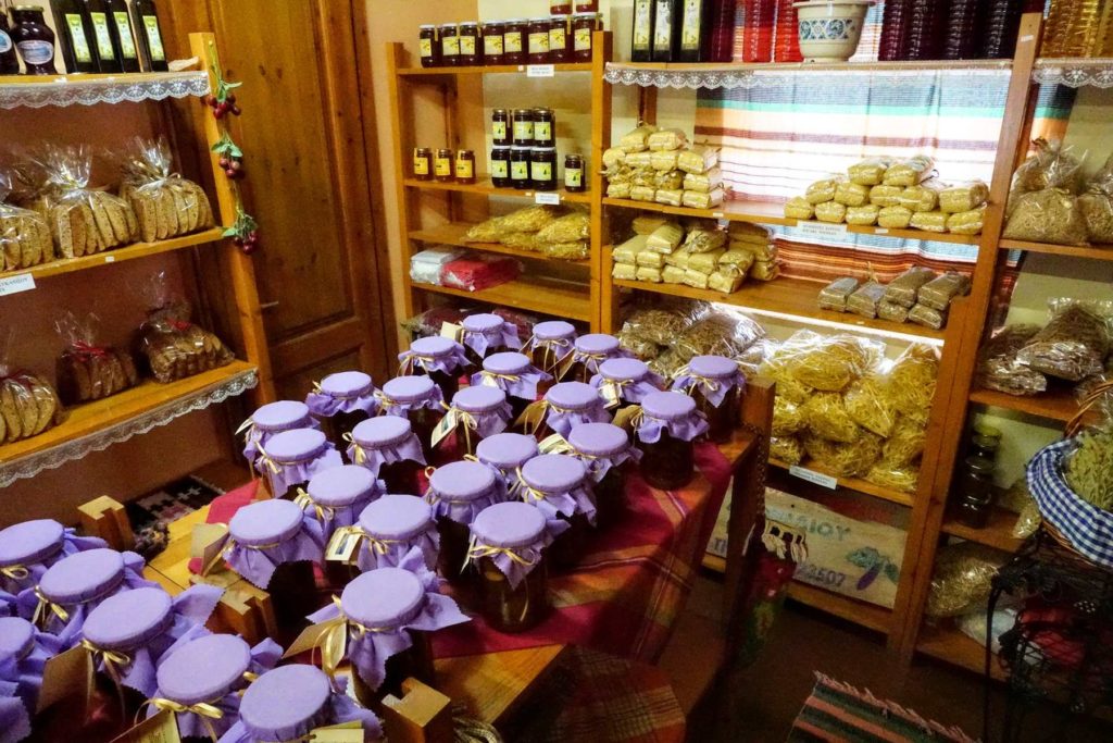 Locally produced products by the women's association in Leonidio