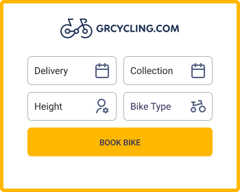 Preview of the bike rentals widget of GrCycling Partner Hotel