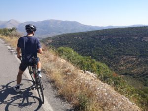 Cycling in Xiropigado, Peloponnese, Greece