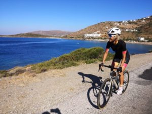 Cycling in Andros island Greece
