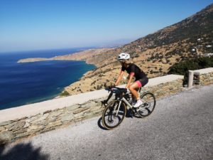 Cycling in Andros island Greece