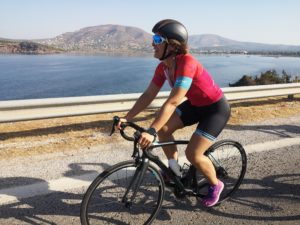 Recreational cycling towards Sounio Athens