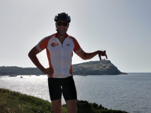 Recreational cycling towards Sounio Athens
